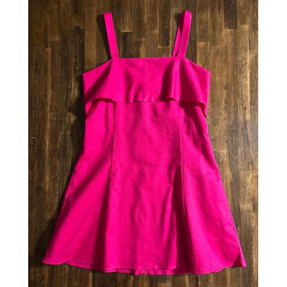 Banana Republic Women’s 8 Dress Short Mini Sleeveless Linen Blend Square Neck - Picture 2 of 11
